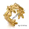 Anillo Vintage Desgastado de Nuevo Estilo Transfronterizo Europeo y Americano con Forma de Estrella Hueca Set Anillo para Dedo Índice con Diseño de Caparazón de Tortuga y Hoja Personalidad Nicho