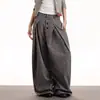Pantalones casuales de rayas verticales para hombre y mujer, diseño moderno con pliegues y efecto de caída, pantalones elegantes de pierna ancha rectos holgados