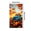 Cubierta de Puerta Otoño 2026 Transfronteriza Cosecha de Otoño Calabaza Girasol Atmósfera Festiva Fondo Decorativo Pancarta Exterior
