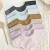 Baberos Coreanos de Otoño Nuevos para Bebé, Toallas de Saliva para Bebés, Baberos de Color Sólido, Baberos Impermeables