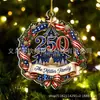 Adorno Navideño de Acrílico Tema Patriotismo 2026 250 Aniversario de la Fundación de los Estados Unidos Regalo Navideño