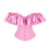 Corsé moldeador de estilo europeo y americano, vestido bustier ajustado para usar sobre la ropa, faja para la cintura con ballenas, corsé de estilo de corte para moldear el cuerpo