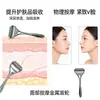 Cabezal de rodillo de microagujas para masaje facial en casa, dispositivo de belleza para levantar y reafirmar la piel, instrumento de infusión de engranaje manual