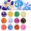 Lentejuelas para uñas grano de arroz pequeño Parche para uñas con forma especial japonesa Taladro de uñas Set de lentejuelas ojo de caballo 12 colores
