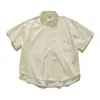 Yidao Vintage 2026 Verano Nueva Camisa Retro Japonesa Holgada de Media Manga Color Sólido Unisex con Bolsillo