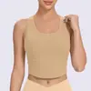 Chaleco Deportivo de Hilo para Mujer, Top de Yoga Racerback de Secado Rápido con Almohadillas en el Pecho Integradas, Camiseta sin Mangas para Fitness
