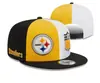 Chapéu cross-border da NFL, boné de beisebol de copa profunda, boné de futebol americano, com blocos de cor, chapéu ajustável de aba reta de copa dura para outono e inverno