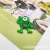 Rana de corona verde de dibujos animados monstruo de ojo grande material de carcasa de teléfono móvil DIY adorno para la cabeza horquilla zapatos decoraciones accesorios