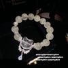 Pulsera de Cuentas Dobaofu de Cera de Abeja Conejo Laurel Filigold Nuevo Chino Zorro Cristal Blanco Gota de Agua Flor Dios Pulsera