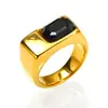 Nuevo Anillo de Circonita Exagerado de Venta Caliente Europea y Americana Ins para Mujer, Elegante Anillo de Acero de Titanio Dorado de 18 Quilates de Moda y de Gama Alta