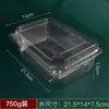Cajas desechables para sushi, recipientes rectangulares para alimentos, loncheras transparentes, cajas de empaque para rollos de comida y fruta/verdura y carne, cajas para frutas