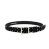 Cinturón de Remaches Estilo Retro Maillard para Mujer para Adelgazar la Cintura y Combinar con la Falda, Cinturón de Gamuza Estilo Sexy Americano