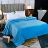 Manta Espesa de Comercio Exterior Personalizada Color Sólido de Franela Manta de Regalo Manta Cubre Siesta de Oficina Manta de Forro Polar Coral Manta de Sofá