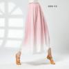 Roupas de Dança Clássica Femininas Roupas de Prática Largas Gradiente Elegantes Camada Dupla Fenda Calças de Pernas Largas Calças de Chiffon