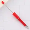 Plumas de Gel Creativas en Stock al por Mayor Cuentas Lindas para Ensartar DIY Bolígrafos de Tinta Bolígrafos de Cuentas Electroplateados UV Bolígrafos de Cuentas con Gradiente de Tres Colores