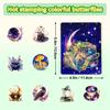 30 elementos mágicos série PET bronzing material para diário adesivos chapéu mágico DIY decorativo laser adesivos à prova d'água