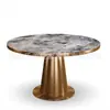 Juego de Mesa y Sillas de Comedor de Lujo Estilo Occidental para Comercio Exterior, Mesa y Sillas de Comedor de Lujo para Restaurantes de Hotel y Cafeterías, Mesa y Sillas de Comedor de Pizarra