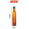 Garrafa de vidro de 250ml Garrafa de azeite de 500ml Garrafa de óleo de noz de camélia Garrafa de óleo de vidro escuro cor de chá
