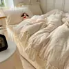 Nuevo juego de cuatro piezas de terciopelo de leche A-class totalmente mate con relieve tridimensional de estilo francés para invierno, juego de ropa de cama engrosado y cálido
