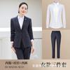 Terno de terno feminino profissional de alta qualidade da moda Terno de listra escura masculina outono e inverno grosso não engomar banco de roupas de trabalho corporativo