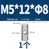 Pino Cilíndrico de Aço Inoxidável 304 com Furo Horizontal Conexão Embutida Cabeça de Martelo Palavra Porca de Martelo Rosca Heterossexual M4M5M6