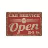 2024 Novo Logotipo Americano de Metal Estanho de Garagem Estilo Industrial Parede de Fundo para Oficina Automotiva Pintura Decorativa Suspensa Sem Moldura