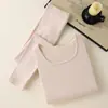 2026 Nuevo Modelo Ropa Interior Térmica de Lana para Mujer para Moldear el Cuerpo, Corte Ajustado, Sin Costuras, para Otoño e Invierno, Mayoreo
