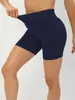 Shorts de Fitness de Cintura Alta para Mujer, Adecuados para Correr, Senderismo y Actividades al Aire Libre, Color Sólido, Versátiles, Comercio Transfronterizo
