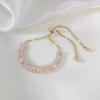 Pulsera de Circonita de Diamantes Completa de Lujo Ligero Súper Brillante Diseño Nicho Ins Celebridad de Internet Pulsera de Tirar Ajustable Joyería de Alta Gama