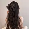 Pinza de Garra Retro de Malla con Estampado de Leopardo Burbuja de Nube para Mujeres Pinza de Moño de Alto Nivel para la Parte Posterior de la Cabeza Muestra Volumen del Cabello Pinza de Tiburón Accesorios para el Cabello