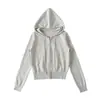 Cárdigan con capucha estilo coreano preppy Sudadera Chaqueta Moda Femenina Versátil Casual Cremallera Tejido de Punto Tejido de Punto de Manga Larga