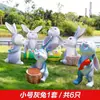 Enfeites de Coelho de Desenho Animado Esculturas para Paisagismo de Jardim Externo Decorações para Jardim de Vila Pátio Creche