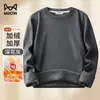 Gente Gatuna 400g Forro Interior de Polar Zorro Plateado Pesado Sudadera Cálida Camiseta Base para Hombre Otoño Invierno Nueva Camiseta de Polar