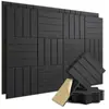Paneles Absorbentes de Sonido de Fibra de Poliéster Personalizados, Listones de Madera, Paneles Aislantes de Sonido con Rejilla, Calidad de Exportación para Comercio Exterior, Fábrica de Fuente de Suministro Transfronteriza