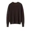 Nuevo Suéter de Punto 100% Cachemira Otoño/Invierno 2026 Cuello Redondo Manga Larga Color Sólido Lentejuelas Corte Holgado Top de Cachemira