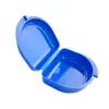 Produtos de Comércio Exterior Caixa Transparente Fosca para Dentadura Azul Caixa para Aparelho Dental Caixa de Armazenamento para Dentadura Caixa Espessa para Protetor Bucal