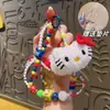Pingente Chaveiro de Carro de Pelúcia Gato Kv Desenho Animado, Decoração Fofa para Mochila, Pequeno Presente Requintado, Pode Ser Usado como Cordão de Celular