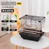 Jaula para Pájaros de Acrílico Jaula para Loros Piel de Tigre Peonía Fénix Negro Villa Grande para Pájaros Domésticos Espacio Grande Jaula Ornamental Transparente
