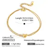 Conjunto de Pulseiras Wanxing Estilo Europeu e Americano para Mulheres, Aço Inoxidável Dourado 18K com Incrustação de Diamante, Pulseira Versátil Transfronteiriça de Luxo Leve, Não Desbota