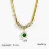 Moda Nueva Europea y Americana de Gama Alta Lujo Ligero Vintage Colgante Redondo de Esmeralda Collar Pendientes Pulsera Conjunto de Tres Piezas para Mujer