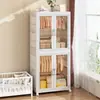 Guarda-roupa Doméstico Quarto Armário Simples de Armazenamento Organização de Roupas Guarda-roupa Bebê Armário de Armazenamento de Plástico Em Estoque Atacado