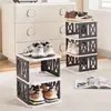 Zapatero de plástico simple de varios niveles para apartamentos de alquiler, adecuado para usar como estante de almacenamiento en la entrada o el pasillo, y también ideal para residencias estudiantiles