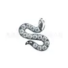 Jiangtitanium F136 Clavo de Hueso de Oreja de Titanio Forma de Serpiente Circonita Cruzada Popular de Venta Transfronteriza Cuerpo de Aleación de Titanio G23 Joyería para Piercing en el Cuerpo Clavo de Oreja