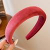 Faixa de cabeça retrô estilo Hong Kong vermelho feminino outono e inverno vinho doce vermelho alto craniano superior elegante faixa de cabeça sentido avançado acessórios para cabelo chapéus