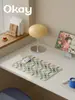 Jogo Americano de Couro Xadrez Marrom e Verde, Estilo Coreano, Versátil, Impermeável, Resistente a Óleo, Limpável com Pano, Lavável, Tapete Isolante Térmico, Mouse Pad de PVC, Base para Tigela