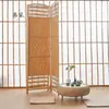 Biombo Plegable Tejido Bambú Tejido Hecho a Mano Divisor de Sala de Estar Biombo Plegable de Entrada Interior Estilo Antiguo Pantalla Móvil Libremente No