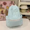 Mochila Escolar de Moda con Lazo, Estilo Nuevo, para Estudiantes de Secundaria y Preparatoria, Estudiantes Universitarias, Mochila Casual Simple y Versátil