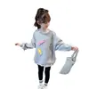 Sudadera para Niña Otoño 2026 Estilo Nuevo 3D Gris Caramelo Manga Larga Primavera y Otoño Casual Infantil Dulce Ins Top