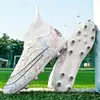 Venta Directa del Fabricante de Zapatos de Fútbol de Caña Alta Transfronterizos Antideslizantes Resistentes al Desgaste para Adultos con Tacos Largos y Cortos para Césped Campo Competición Entrenamiento Zapatos de Fútbol