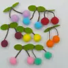 Bolinha de Pelo Cereja Pequena Pelúcia de Cereja Acessórios de Abelha Acessórios Bolinha de Pelo Produto Acabado Animal Estéreo 3D Desenho Animado Joias